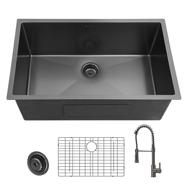 ALWEN 27'' L Undermount Triple Bowl Stainless Steel Kitchen Sink Wayfair